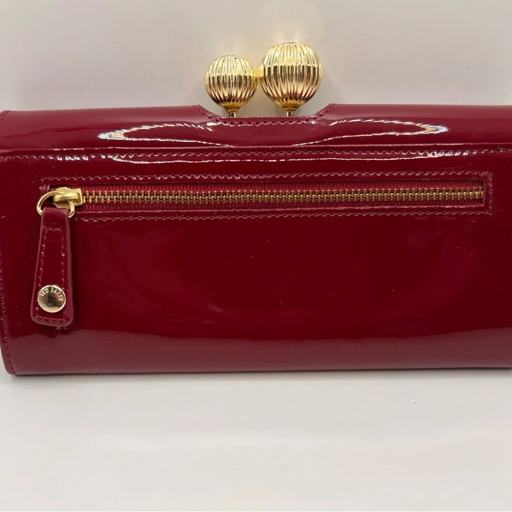Ted Baker Burgundy Wallet with kiss 💋 lock!